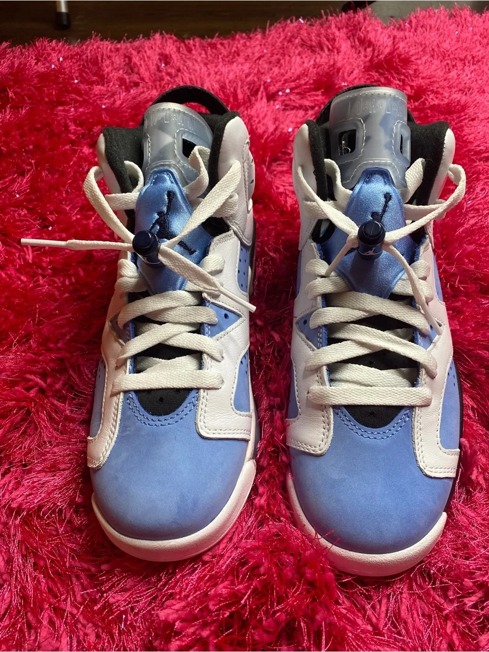 Jordan Kids Blue and White High-Top Sneakers